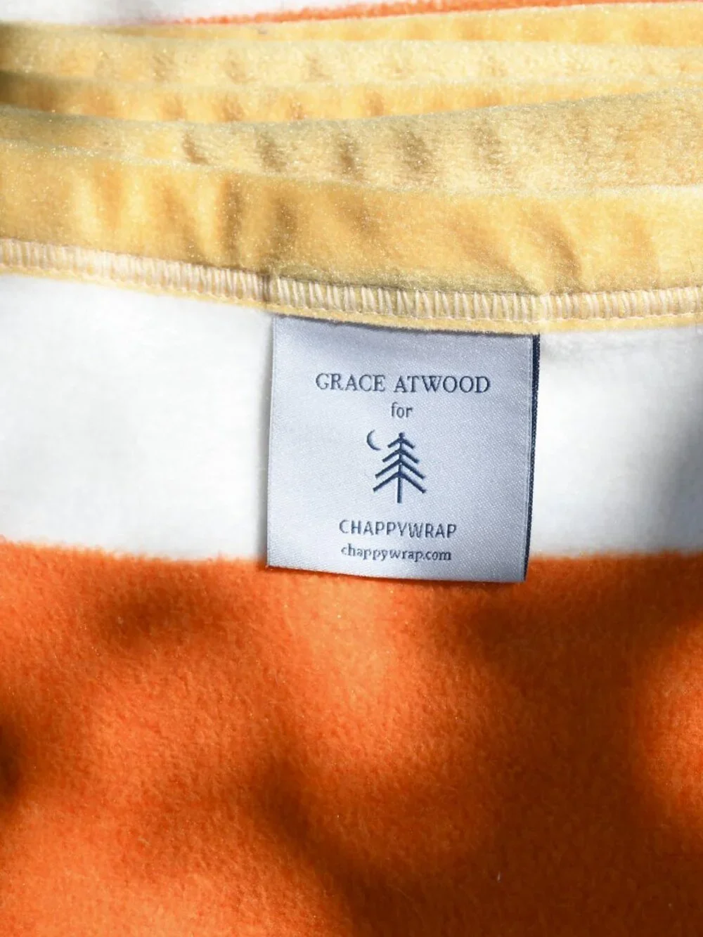 Grace Atwood Orange Cream Striped ChappyWrap (large)